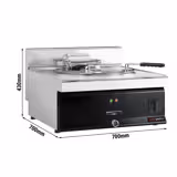 Visfriteuse - voor vis en bakwaren - 25 liter - 14 kW - zwart - mechanische bediening