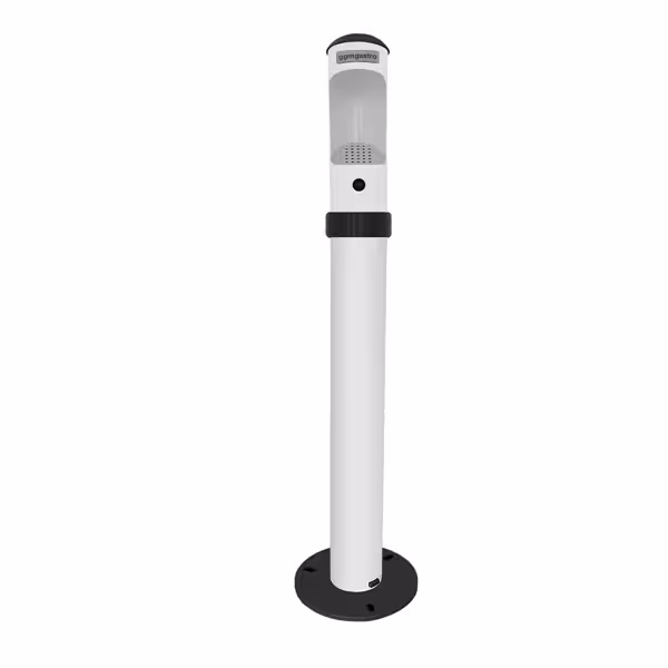 Standing Ashtray - Smokers’ Pole - Outdoor - Aluminium - White