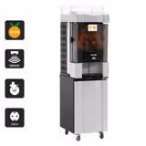 Presse-oranges automatique professionnel - 370W - 100kg - avec dispositif d’alimentation automatique, idéal pour Self‑Service - Gris - avec support