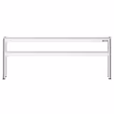 Stainless Steel double Overshelf  - 2000x370mm - height-adjustable