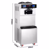 Macchina per gelato soft professionale - 36L/h - 3,8kW - per 3 gusti (2+1) - raffreddamento ad aria - a pavimento