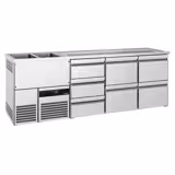 Banco Spillatura Birra PREMIUM - 2500x700mm - 7 Cassetti