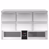 Kühltisch PREMIUM - 1370x700mm - 6 Schubladen - Für UK
