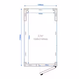 Kylrum - 1200x2100 mm - 3,70 m³ - med 3 glassidor