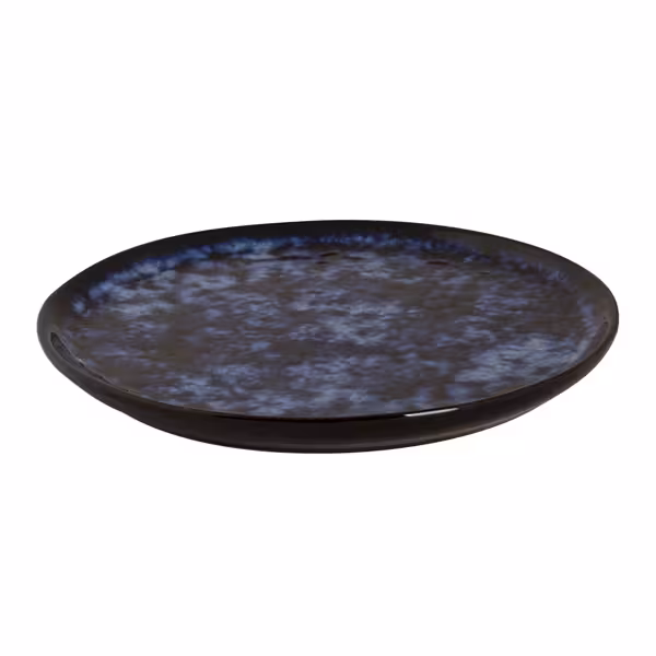 (4 pcs) BAMA BLUE | Canapé Plate - flat - Stoneware - Ø150mm - Blue