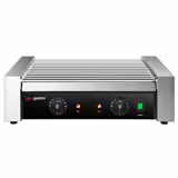 Griglia per hot dog a rulli / Hot Dog Grill - con 11 rulli - professionale - da banco - doppia zona - acciaio inox