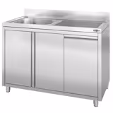 Spülschrank - 1200x600mm - mit Abfallbehälter & 1 Becken links