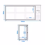 Meşrubat Buzdolabı - 2002x513x860mm - 386L - Bar arkası, 6 çekmeceli - Siyah
