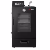 Compact Fumoir électrique professionnel - Commande électronique - 3 étagères et porte vitrée - 475x450mm - Noir