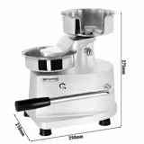 Manuelle Hamburgermaschine - Ø 130 mm - Silber