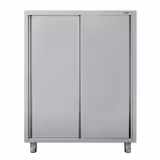 Armoire haute en inox ECO - 1400x600mm - 2 portes coulissantes - Hauteur: 1800mm