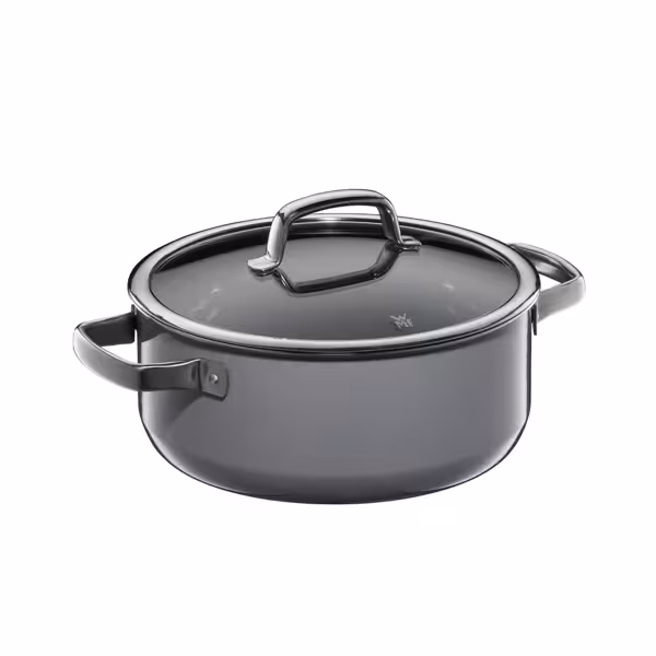 	WMF | Fusiontec Mineral - Oală pentru friptură - Ø 240 mm - 4,4 litri - cu capac din sticlă - Platinum