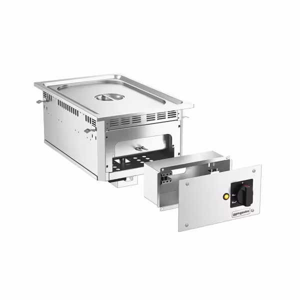 Inbouw bain-marie (drop-in) - 1,5 kW - 1x GN 1/1 - met aftapkraan