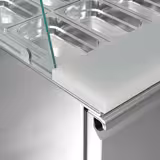 Saladette réfrigérée PREMIUM - 1368mm - 368L - 3 portes - avec vitrine de comptoir pour 4x GN 1/1