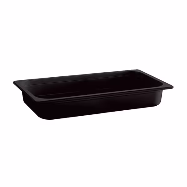 (6 pcs) Melamine Gastronorm Tray GN 1/2 - ECO - Black - 4.7L - Depth: 100mm