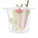 (6 pcs) Polypropylene Container - GN 1/6 - Translucent - 2.2 L - Height: 150 mm