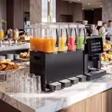 Juicedispenser - 4x 10 liter - 500 W - svart - inkl. droppbricka