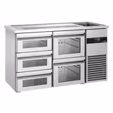 Direct Draw Beer Dispenser / Kegerator PREMIUM - 1550x700mm - 5 Drawers