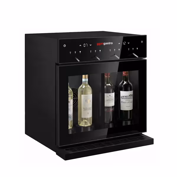 Distribuitor de vin – 2 zone climatice – răcit – pentru 4 sticle de vin