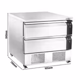 Onderbouw koel-/vrieswerkbank - -22°C tot +8°C - 905mm - 2 lades - 2x GN 1/1