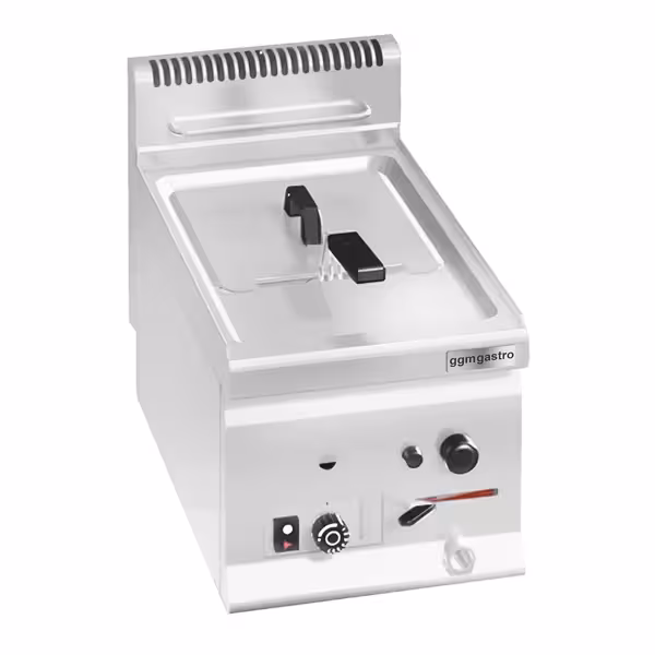 Gasfriteuse - 8 liter - 6,6 kW - mechanische bediening - met aftapkraan
