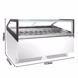 Jégpult - 1,7 x 1,1 m - fehér - LED-del
