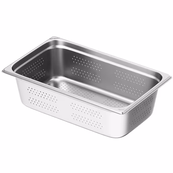 Paslanmaz Çelik Gastronorm Küvet GN 1/1 - delikli - Yükseklik:150mm
