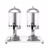 Dispensador de zumo con bases de acero inoxidable