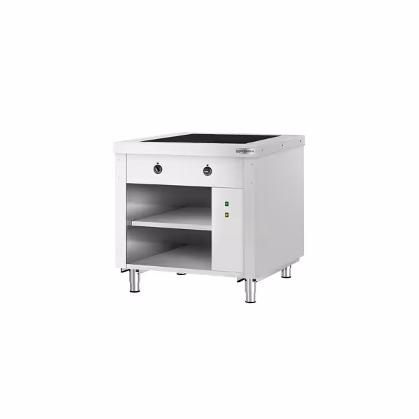 Banco buffet professionale caldo COPENAGHEN - 910mm - con piano caldo - Acciaio inox