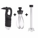 Commercial Heavy Duty Stick Blender - with Detachable 400mm Shaft & Whisk Attachment - 850W - Single Speed