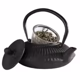 Чайник - ASIA - 0,8 л - чавун - у комплекті: чайне ситечко - чорний