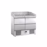 Pizzawerkbank ECO - 935x700mm - met granieten werkblad - met 4 laden