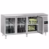 Commercial Counter Fridge ECO - 1795x700mm - glass doors - with 3 doors - capacity 417 litres