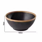 (6 kpl) Kulho - CROCKER - Melamiini - 0,7 L - Ø 160mm - Ruskea/Terrakotta