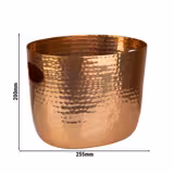 Seau à champagne - Aluminium - 3.9 litres - Ø255mm - Hauteur:200mm - Cuivre - avec poignées