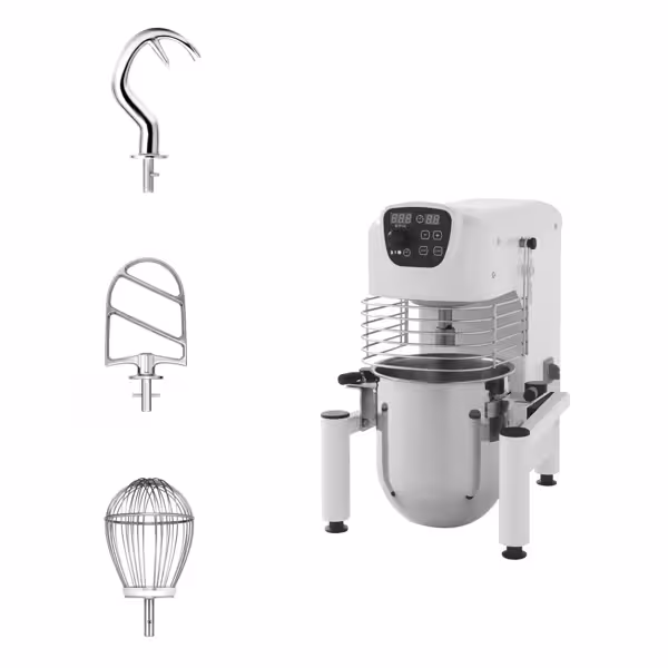 Batteur-mélangeur planétaire professionnel - 10L - 370W - incl. 3 outils