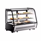 Countertop display fridge - 160L - 874mm - Double glazing - with 2 shelves - rear sliding glass doors