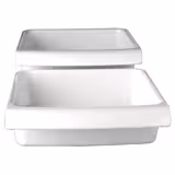 (6 pcs) Bac GN 1/2 - CASCADE - Mélamine - 3,65L - rectangulaire - 325x265mm - Profondeur : 75mm - Blanc