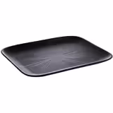 (6 pcs) Plateau en Mélamine GN 1/2 - NERO - Mélamine - 325x265mm - Hauteur:25mm - Noir - empilable, compatible lave-vaisselle