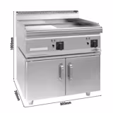 Elektrisk stegeplade - glat og rillet (7,1 kW) - inkl understel
