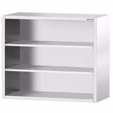 Nástěnná skříňka PREMIUM z nerezové oceli - 1200x400mm - bez posuvných dveří - výška 1000mm