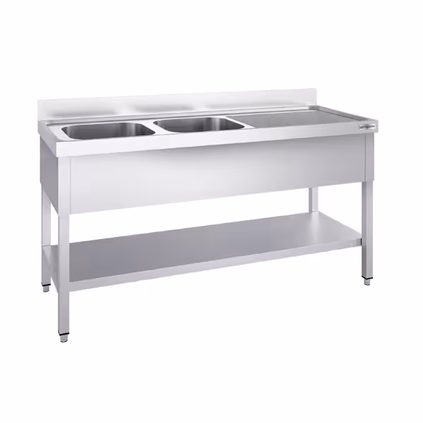 Diskbänk 1,8m - 2 Ho vänster L 50 x B 40 x D 25 cm