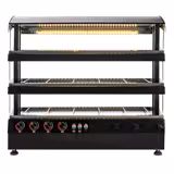 Commercial Heated Display Cabinet - 995mm - 1.02kW - with 3 shelves - Black