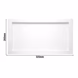 (6 kpl) Tarjotin - FRAMES - Melamiini - GN 1/2 - Korkeus: 20 mm - Valkoinen - Pinoamiskelpoinen
