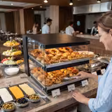 Commercial Heated Display Cabinet – 800 mm – 1.16 kW – with 2 Shelves – Black