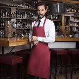 (6 pieces) KARLOWSKY | Basic Bib Apron – Burgundy - 750×900 mm - Adjustable Neck