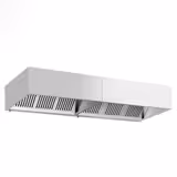 Commercial Wall-Mounted Extractor Hood - 3000mm - with Baffle Filters & Lighting