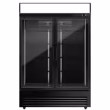 Vitrine réfrigérée à boissons - 1295mm - 880 L - 2 portes vitrées - avec écran publicitaire LCD - éclairage LED - affichage digital de la température - Noir - 2 à +8 °C