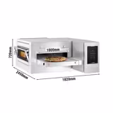 Elektrikli Konveyörlü Pizza Fırını - 1820x2450mm - Dokunmatik - Bant genişliği: 1000mm - maks. 350°C
