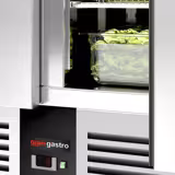 Saladette réfrigérée PREMIUM - 1368mm - 368L - 3 portes - avec vitrine de comptoir pour 4x GN 1/1